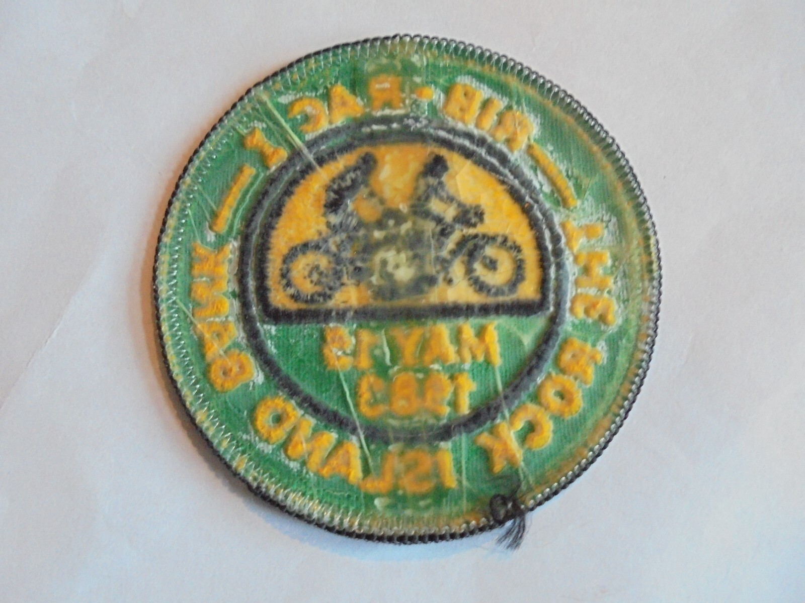 Vintage 1983 Rock Island Bank Bicycle Event Souvenir Patch