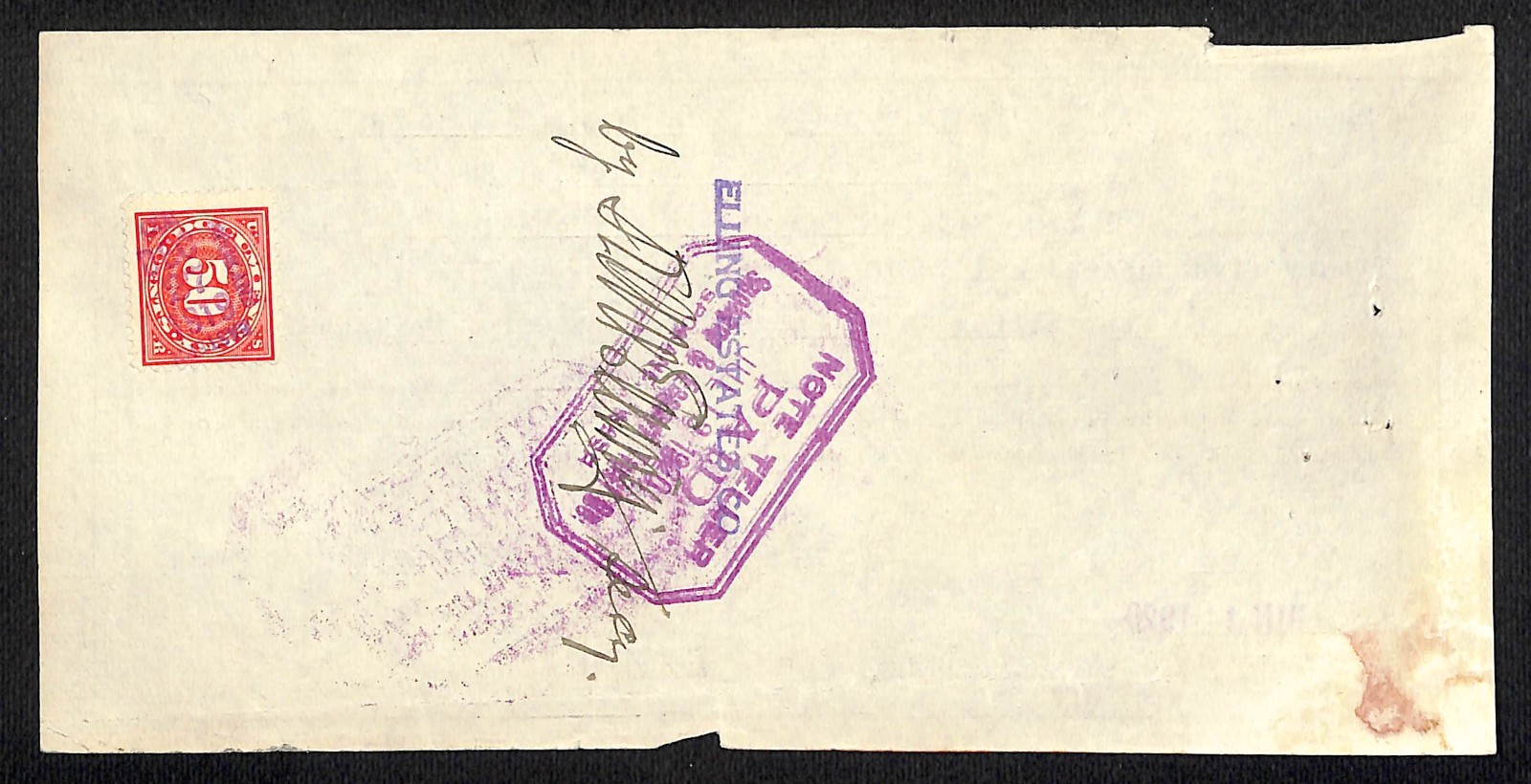 Elling State Bank Virginia City, MT 1919 Promissory Note w/ Rev Stamp (#2)