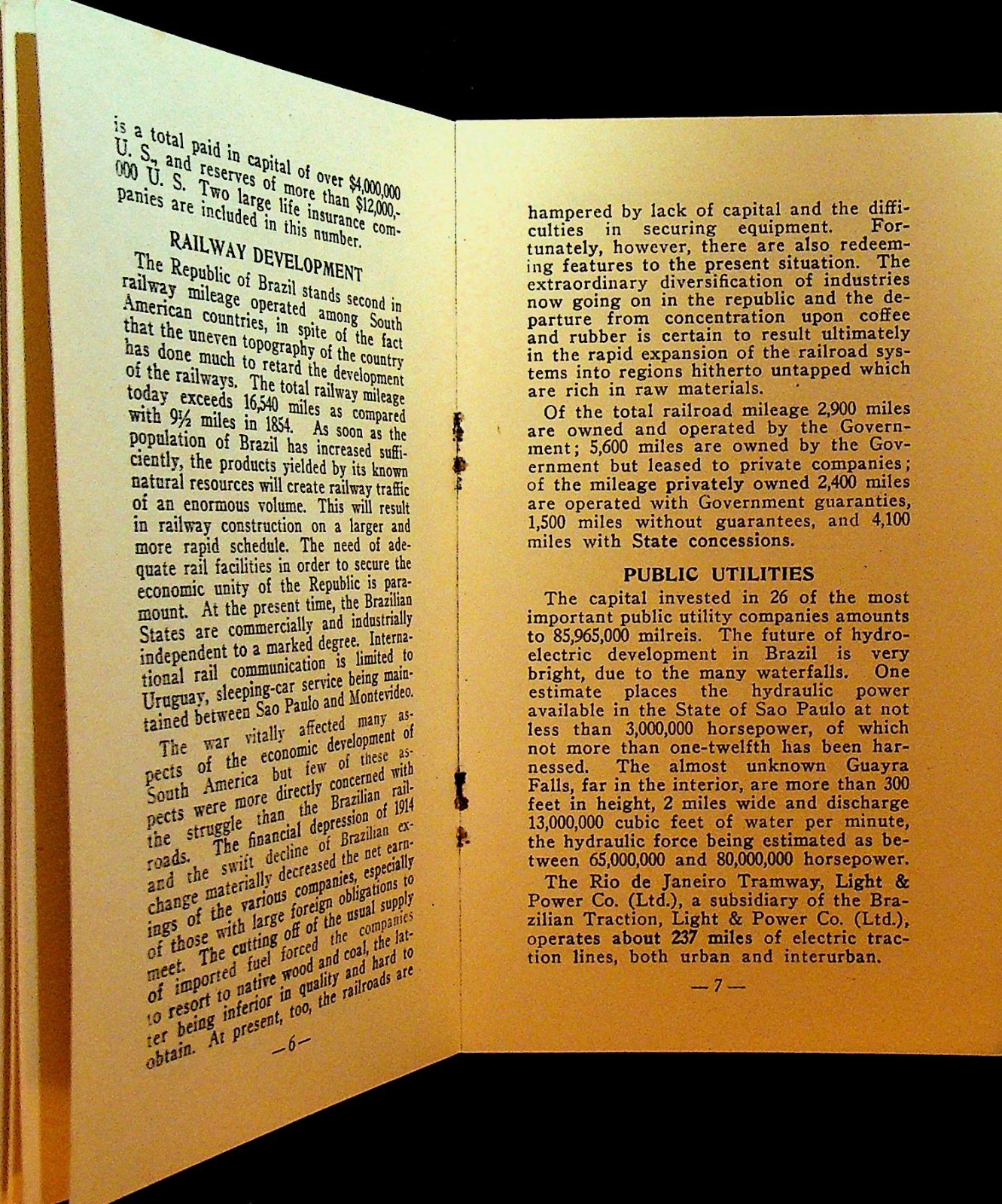 BRAZIL (1918) booklet from The American Exchange National Bank