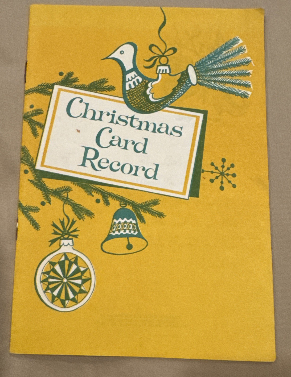 Vtg Peoples National Bank Christmas Card Record Booklet Advertising Unused