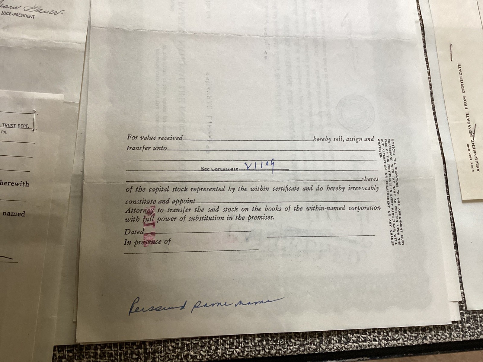 Vintage Lot of 100 :Bankers National Life Insurance CO. Certificates (Cancelled)