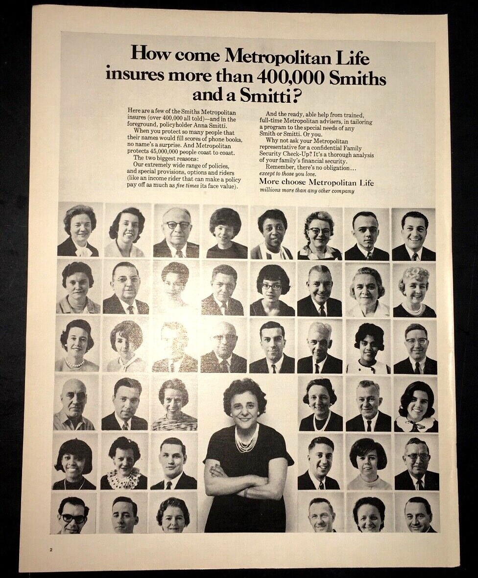 Life Magazine Ad METROPOLITAN LIFE 1965 Ad