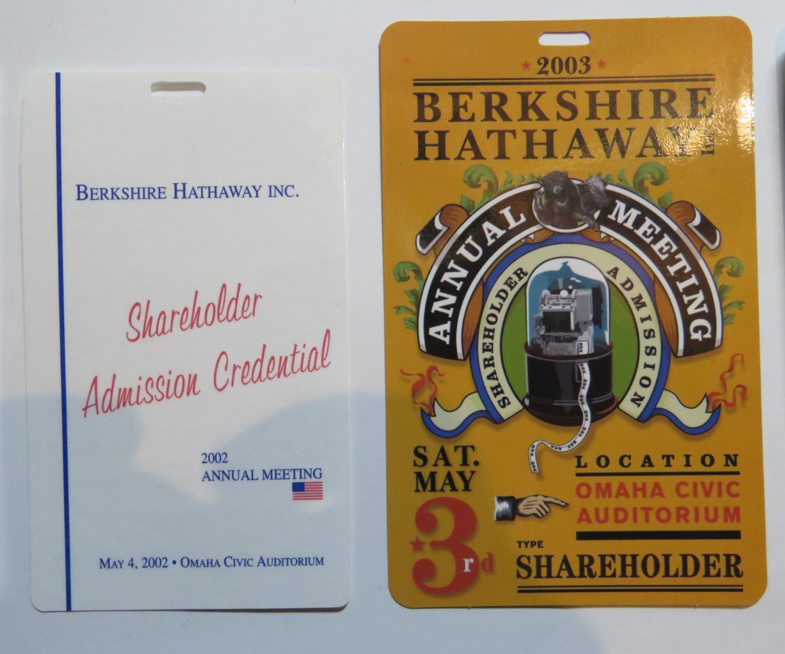 Berkshire Hathaway Warren Buffett Shareholder Meeting Passes Credential Lanyards