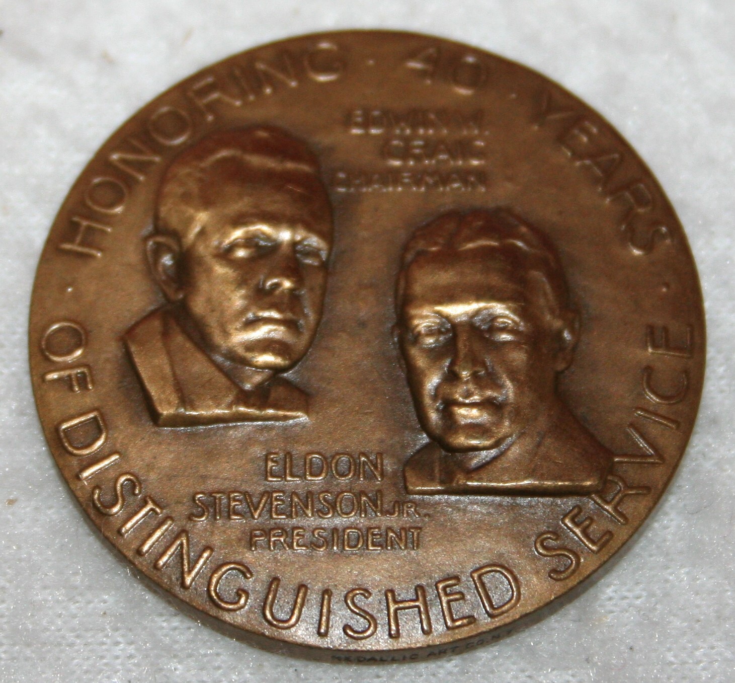 Vintage 1953 NATIONAL LIFE & ACCIDENT INSURANCE Bronze Employee Medallion Token