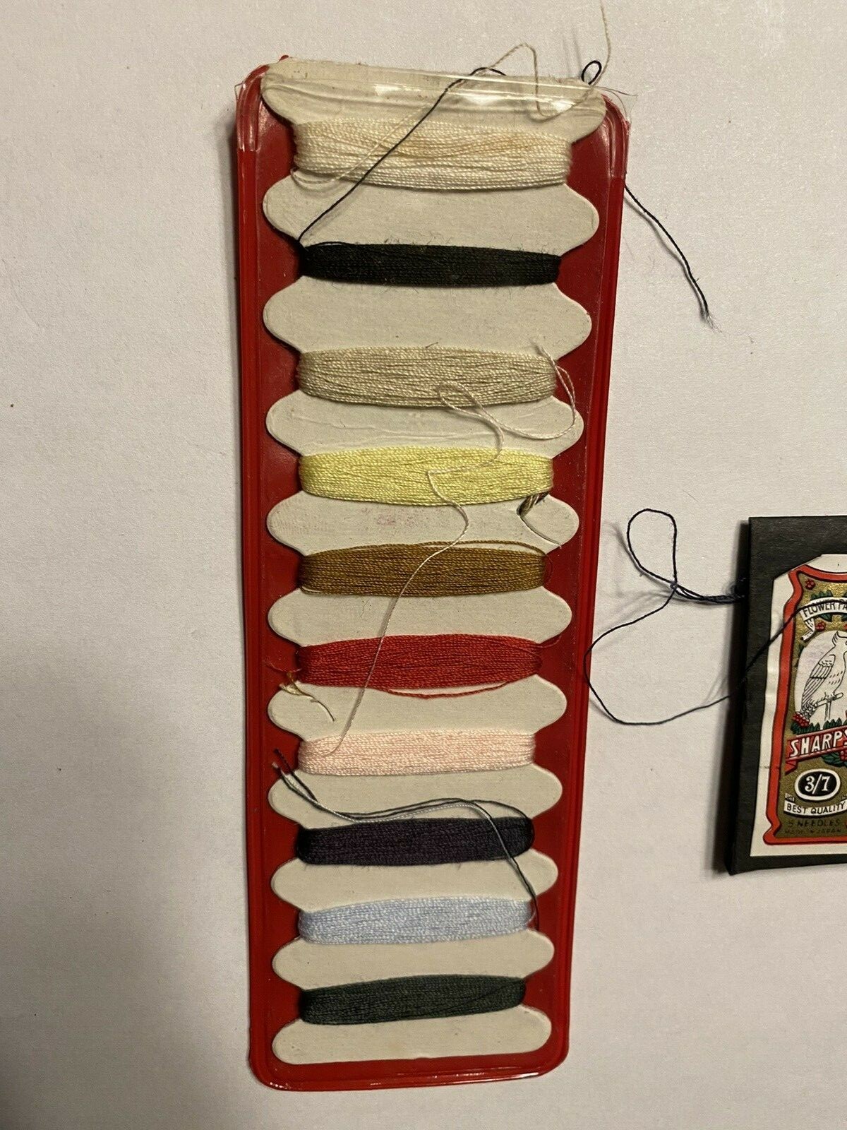 Vintage The Brooks Bank & Trust Co. Advertising Sharps Needle and Thread Set C3