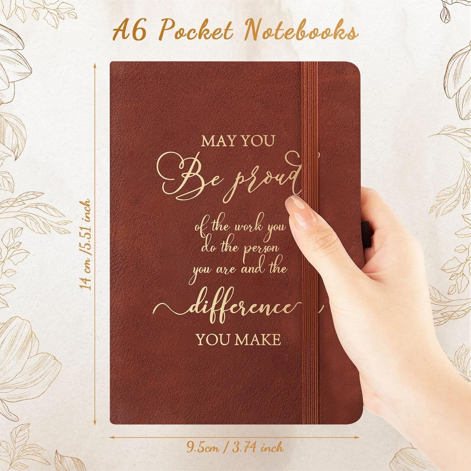 Inspirational A6 Leather Journals – 20 Pcs Team Gifts for Coworkers and Teachers