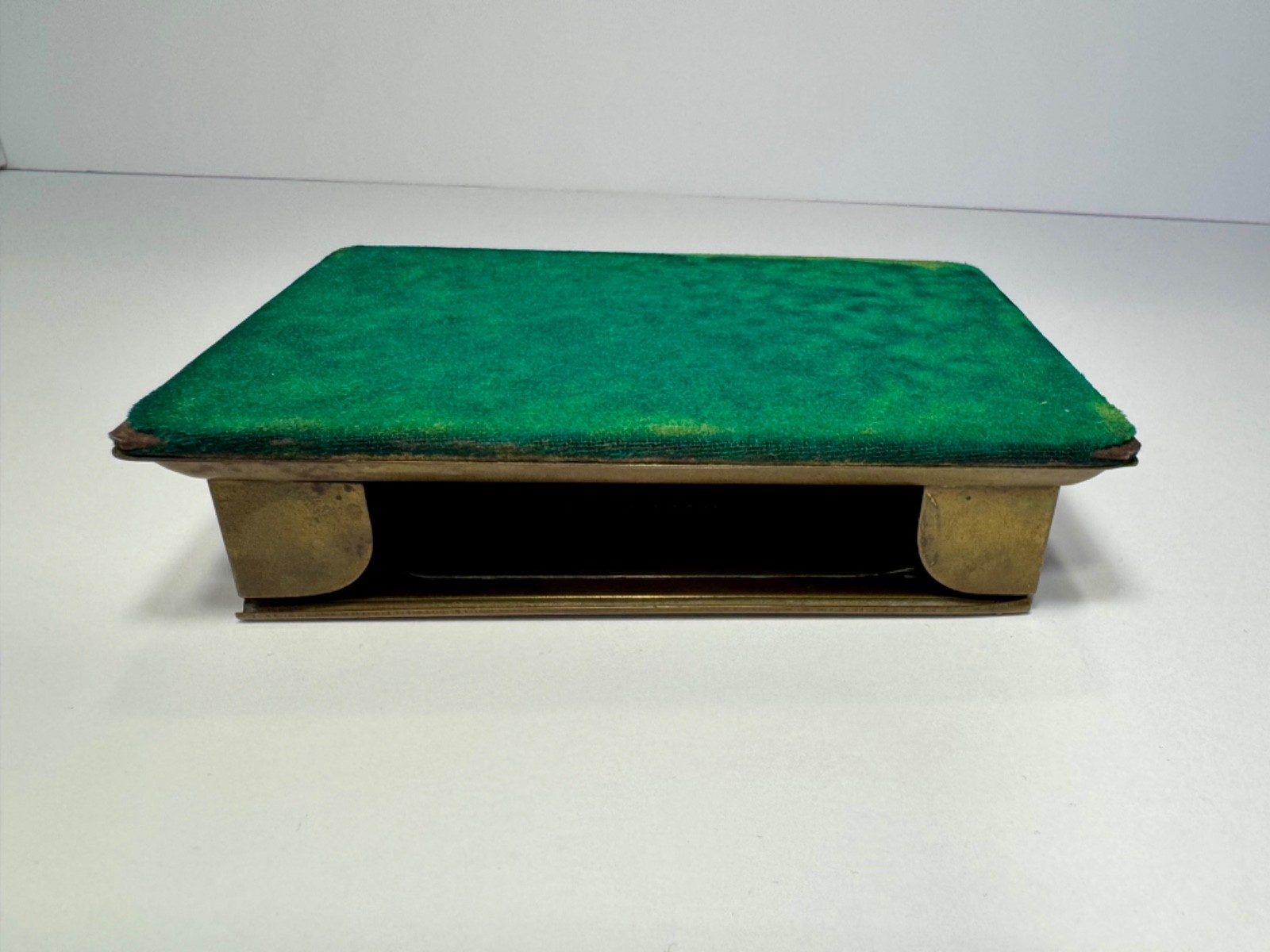 Rare Vintage Brass Desk Calendar Note Pad Holder “The City National Bank Dallas”