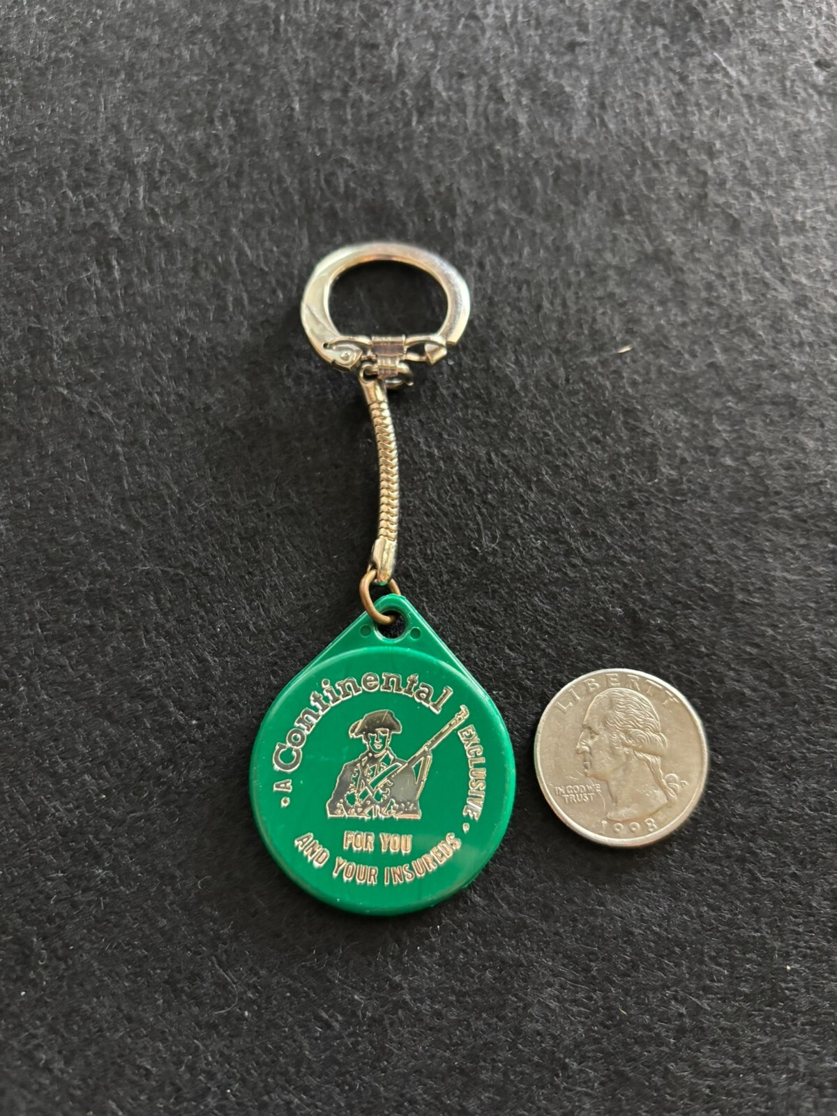 Vintage Continental Insurance Dial a Claim Keychain