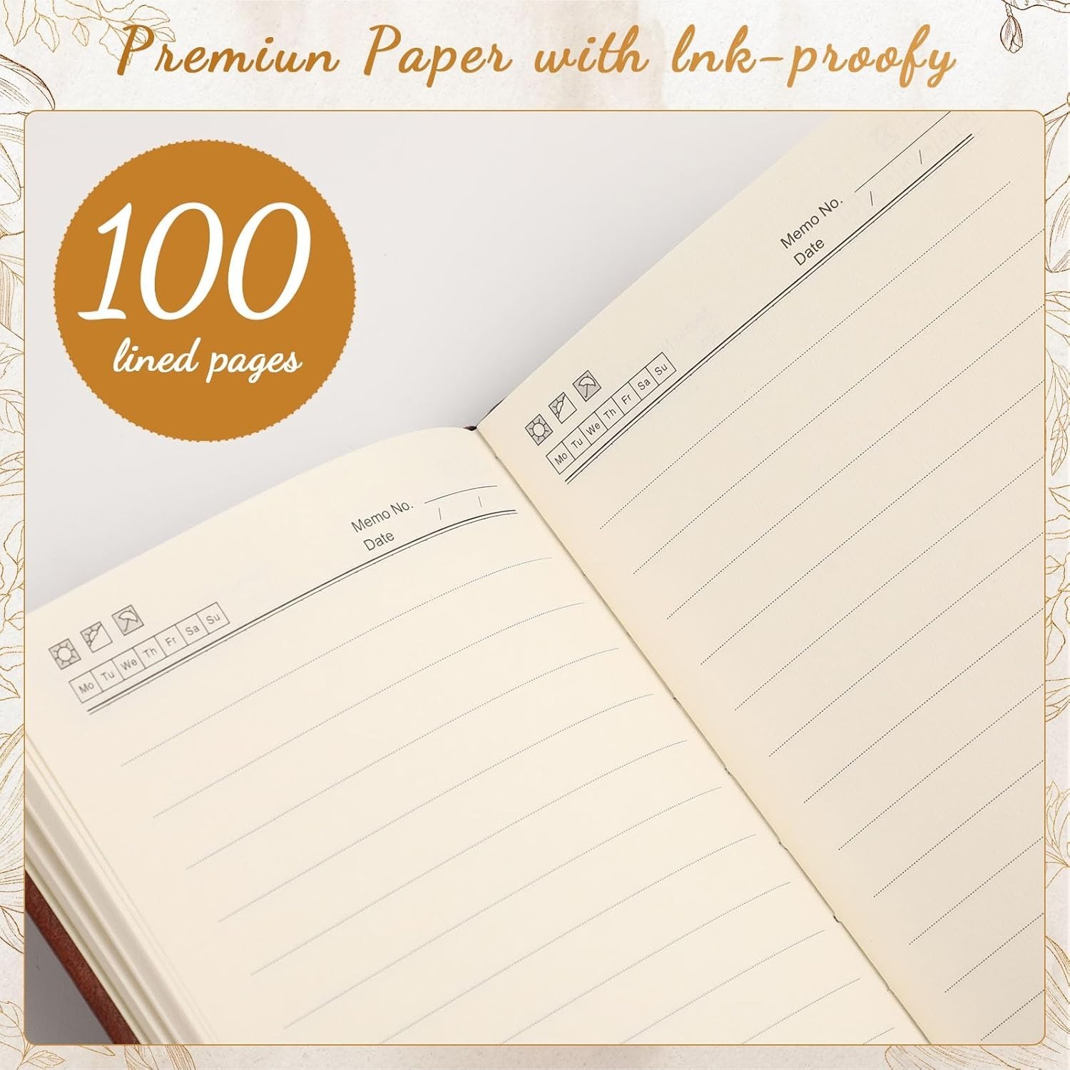 Inspirational A6 Leather Journals – 20 Pcs Team Gifts for Coworkers and Teachers