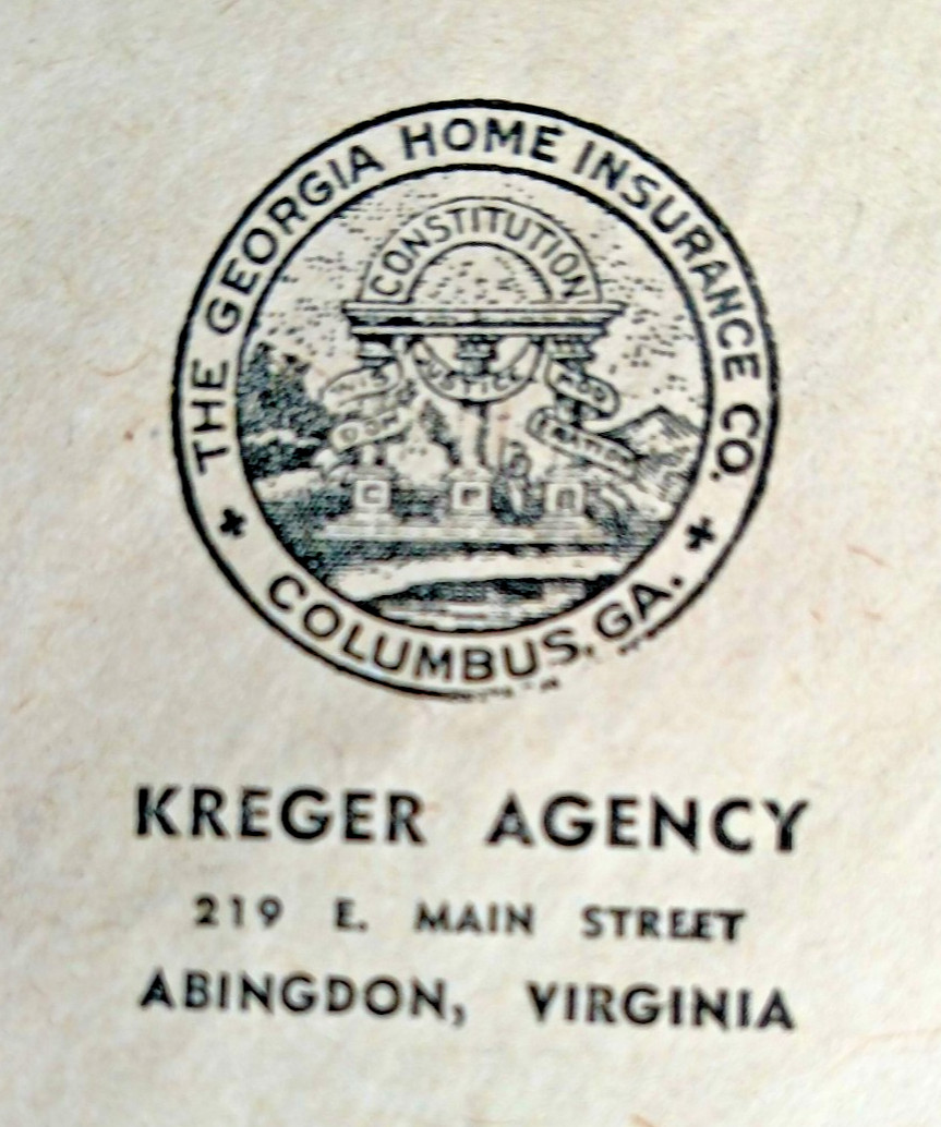 Approximately 80 Vintage 1950s Insurance Company Envelopes – Abingdon, Virginia