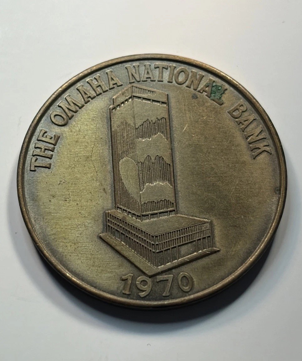 1970 “The Omaha National Bank” Commemorative Token Medal!