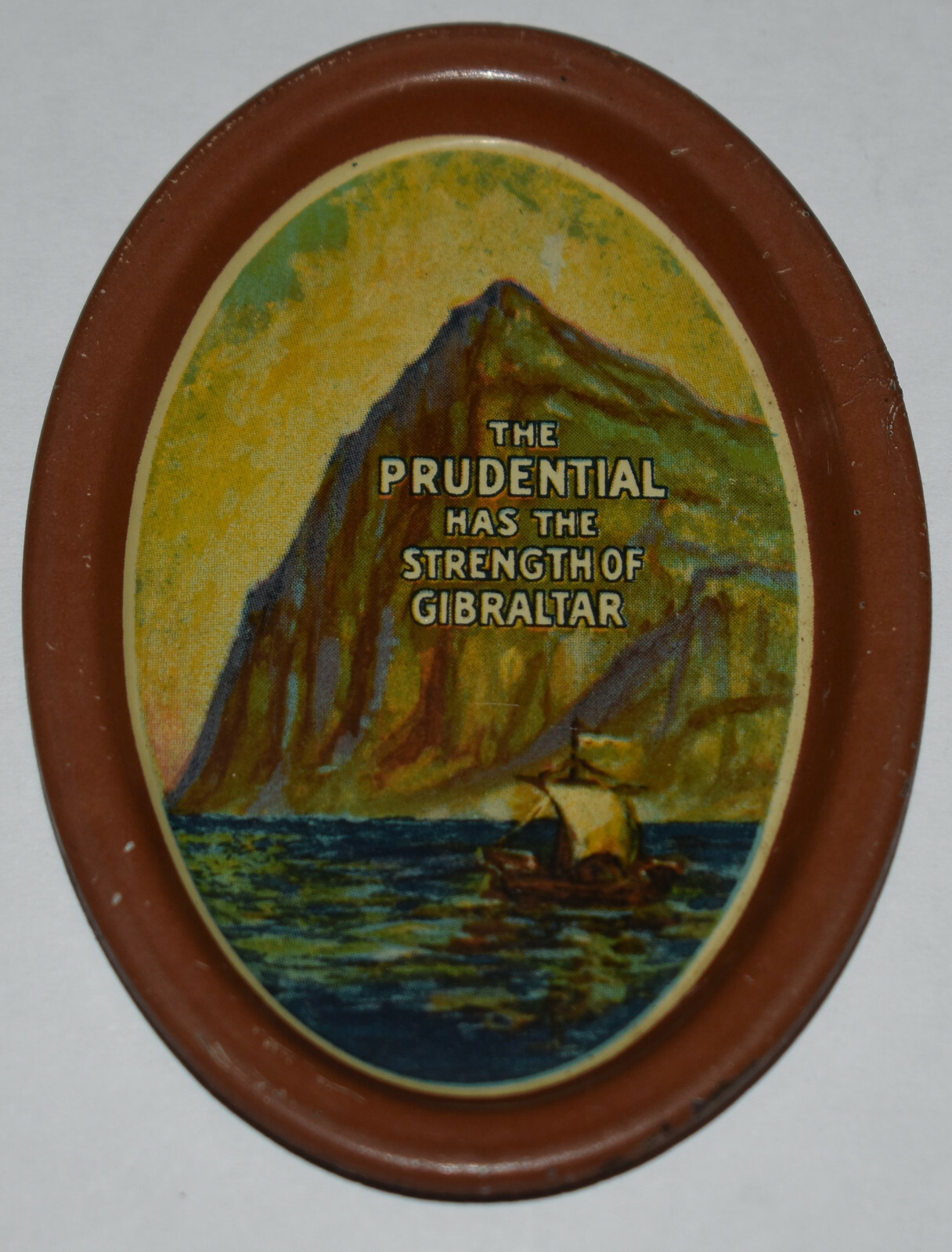 Vintage Prudential Strength of Gibraltar Insurance Co Advertising Tip Tray