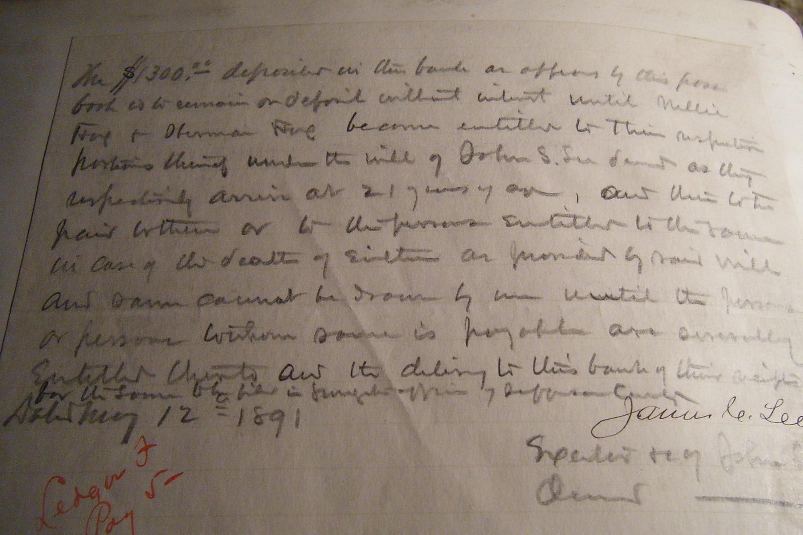 8000 Watertown, NY 1880s/90s signatures in book Jefferson County Savings Bank !