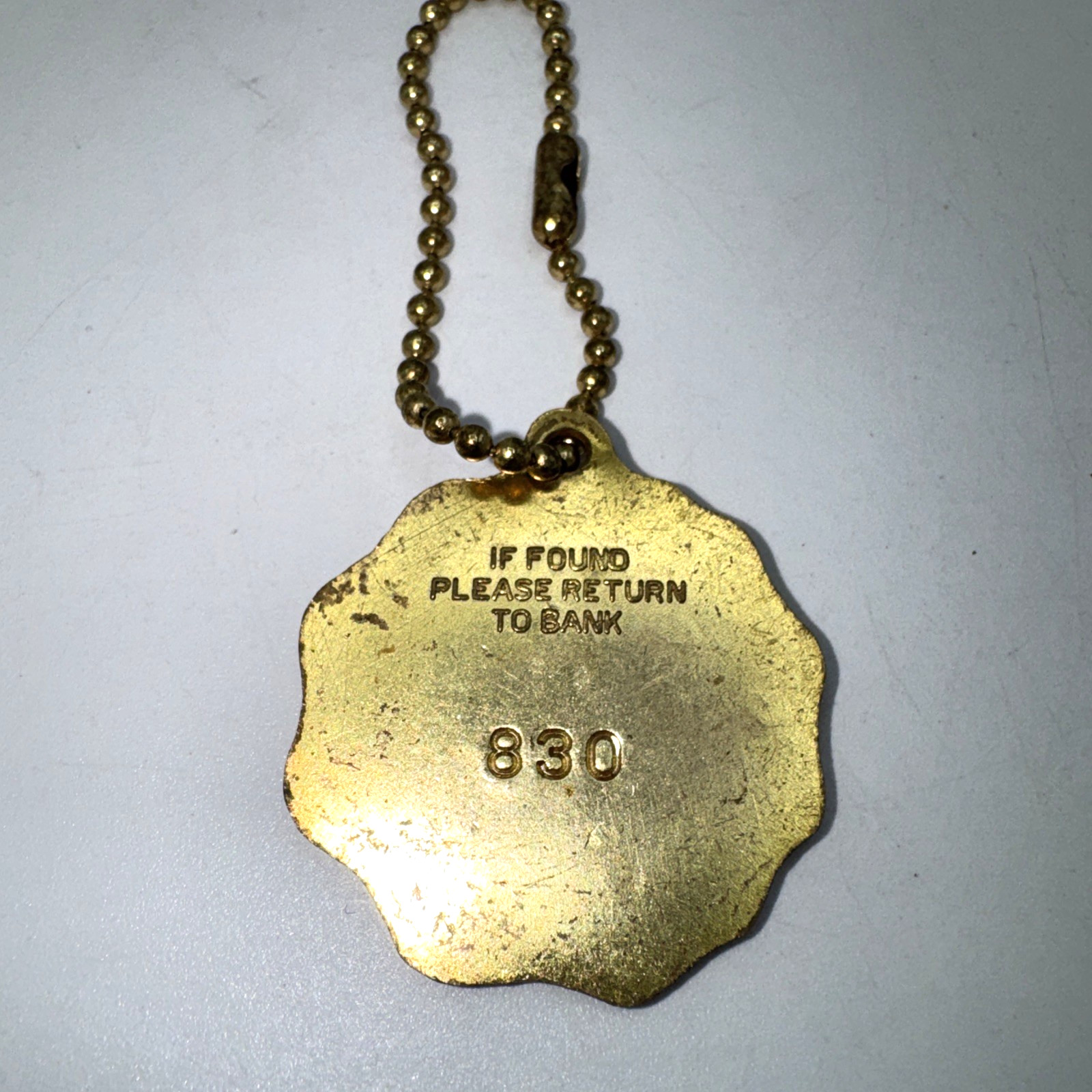First National Bank 50th Anniversary 1959 Keychain Monticello Georgia Americana
