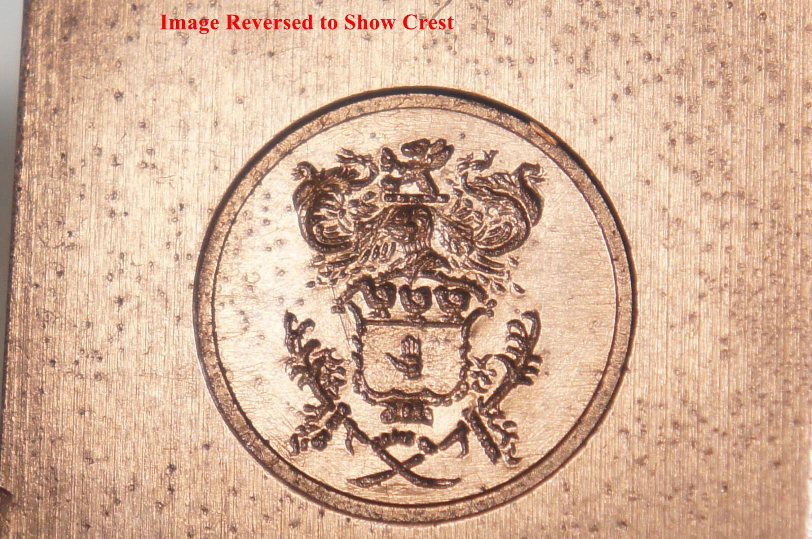1959 JOHN HANCOCK FAMILY CREST * STEEL STAMPING DIE Robbins RY140 Orig Cost $215