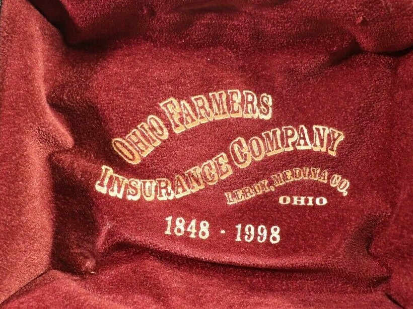 OHIO FARMERS INSURANCE CO LIMOGES POWDER BOX 1848-1998 LIMITED EDITION 586/2500