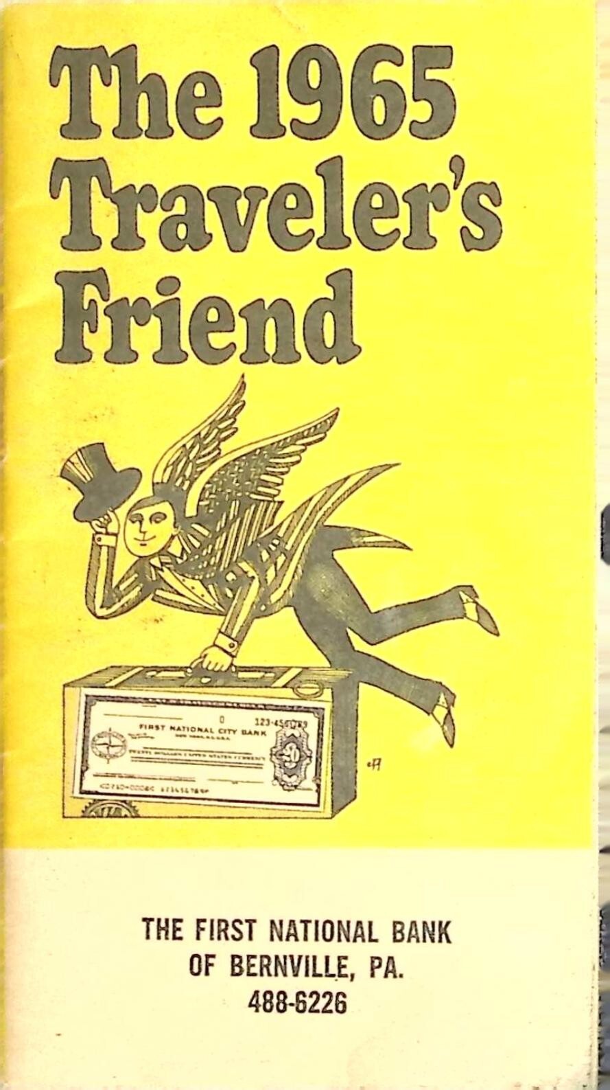 1965 Traveler’s Friend Booklet First National Bank of Bernville, PA Travel Tips