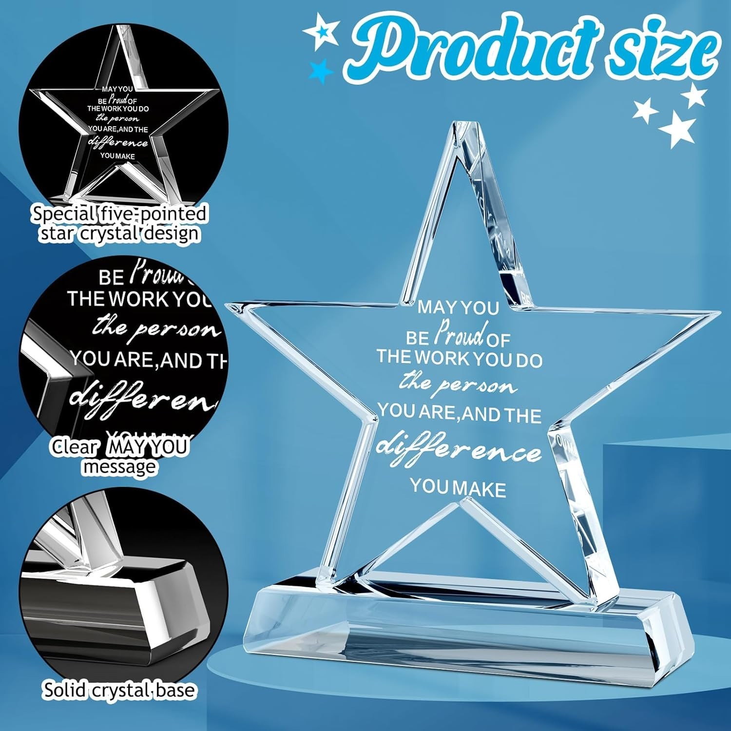 Versatile Crystal Award Trophy – Ideal for Employee, Teacher & Nursing Gifts