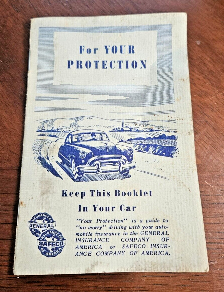 Vintage Insurance For Your Protection Safeco Booklet