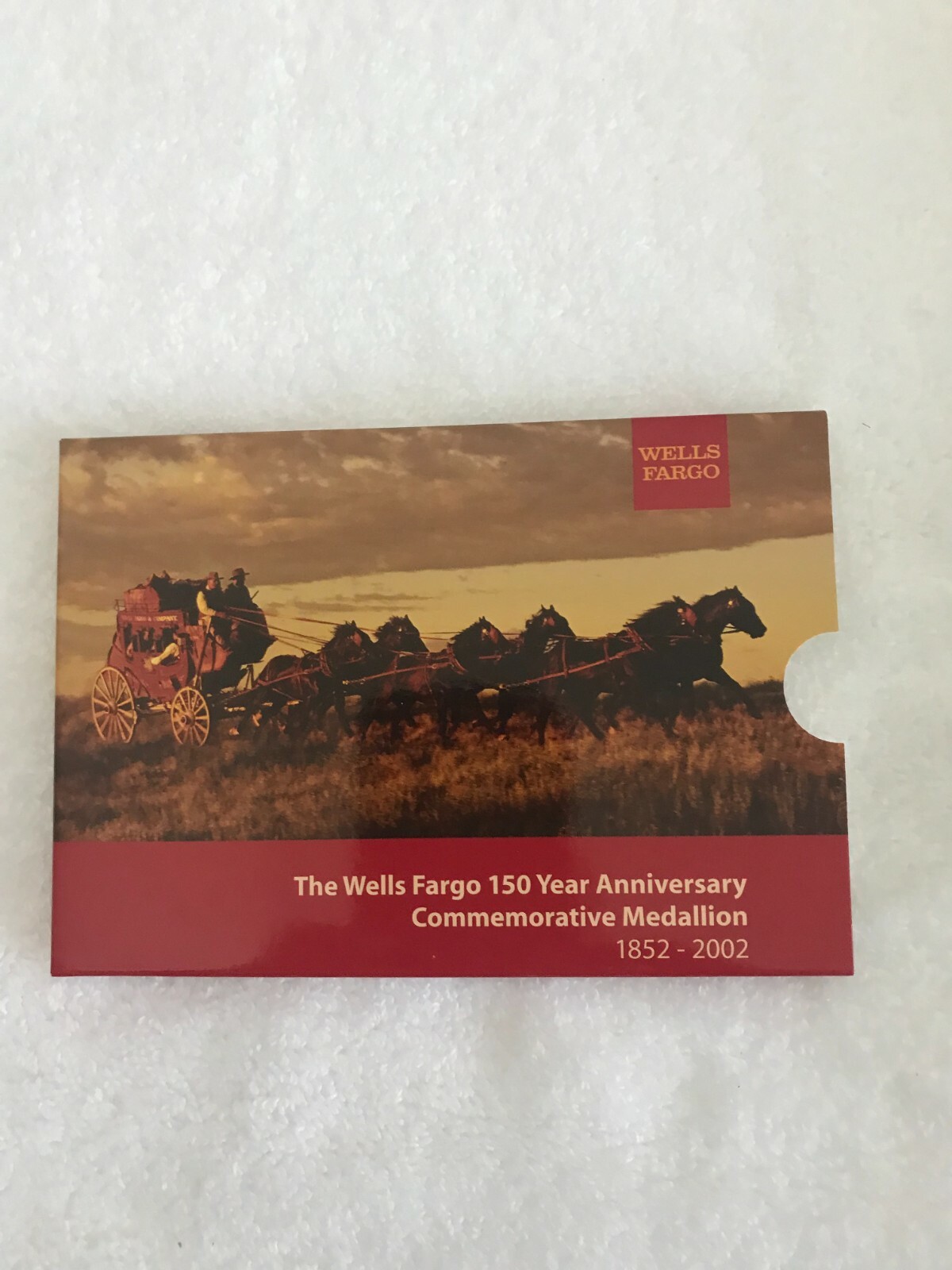 The Wells Fargo 150 Year Anniversary Commemorative Medallion Coin 1852-2002/New