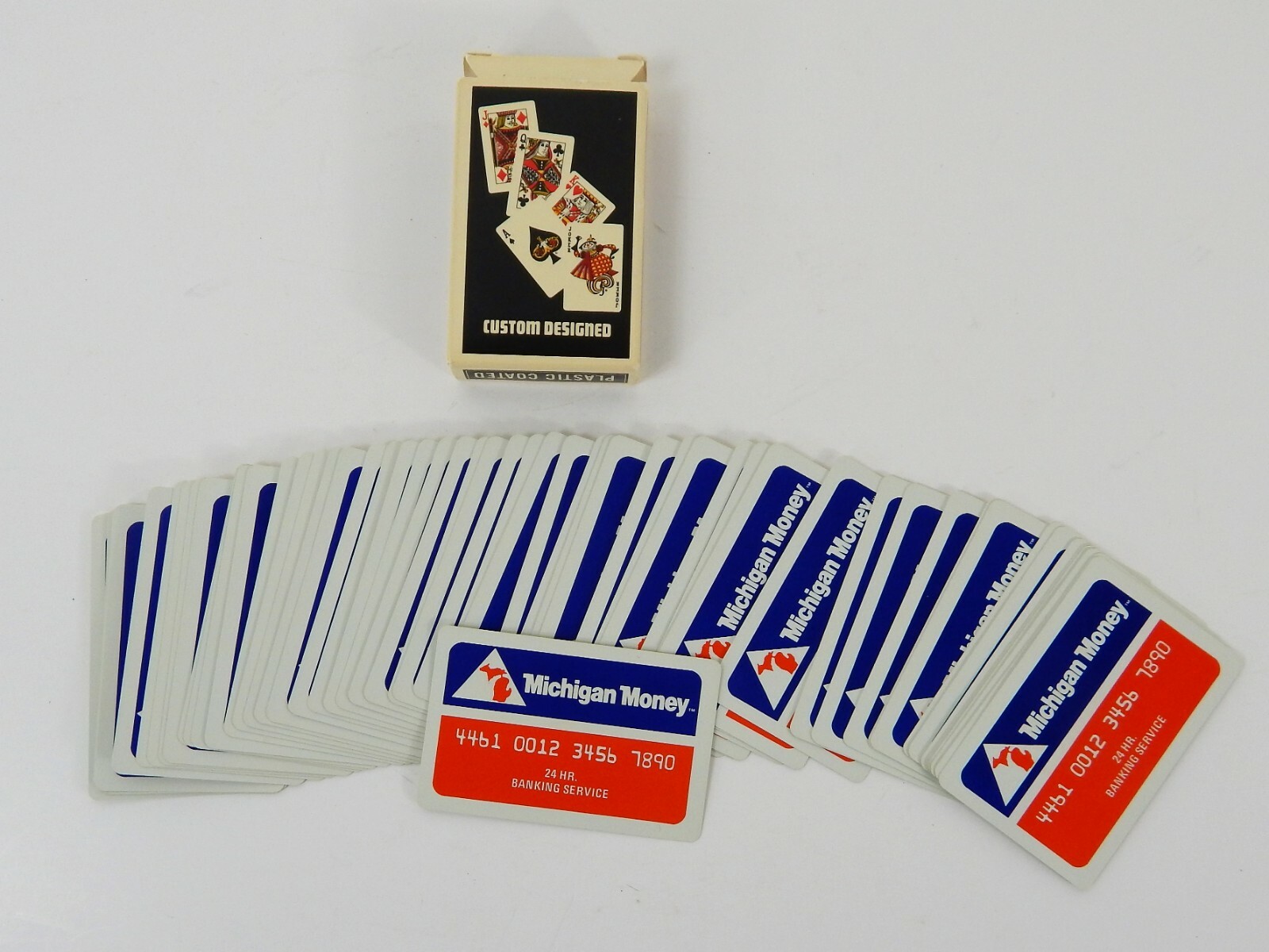 Vintage RCI Playing Card Division “Michigan Money” Bank Bridge Playing Cards USA