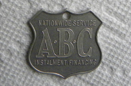 1935-1960 ABC Nationwide Installment Finance, Bank Loan Financing,Keychain,Medal