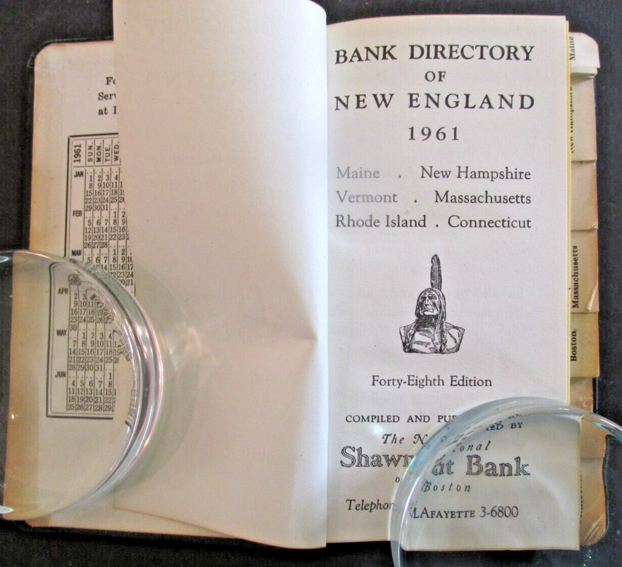 VTG 1961 Bank Directory of New England National Shawmut Bank Boston Mass 413 pgs
