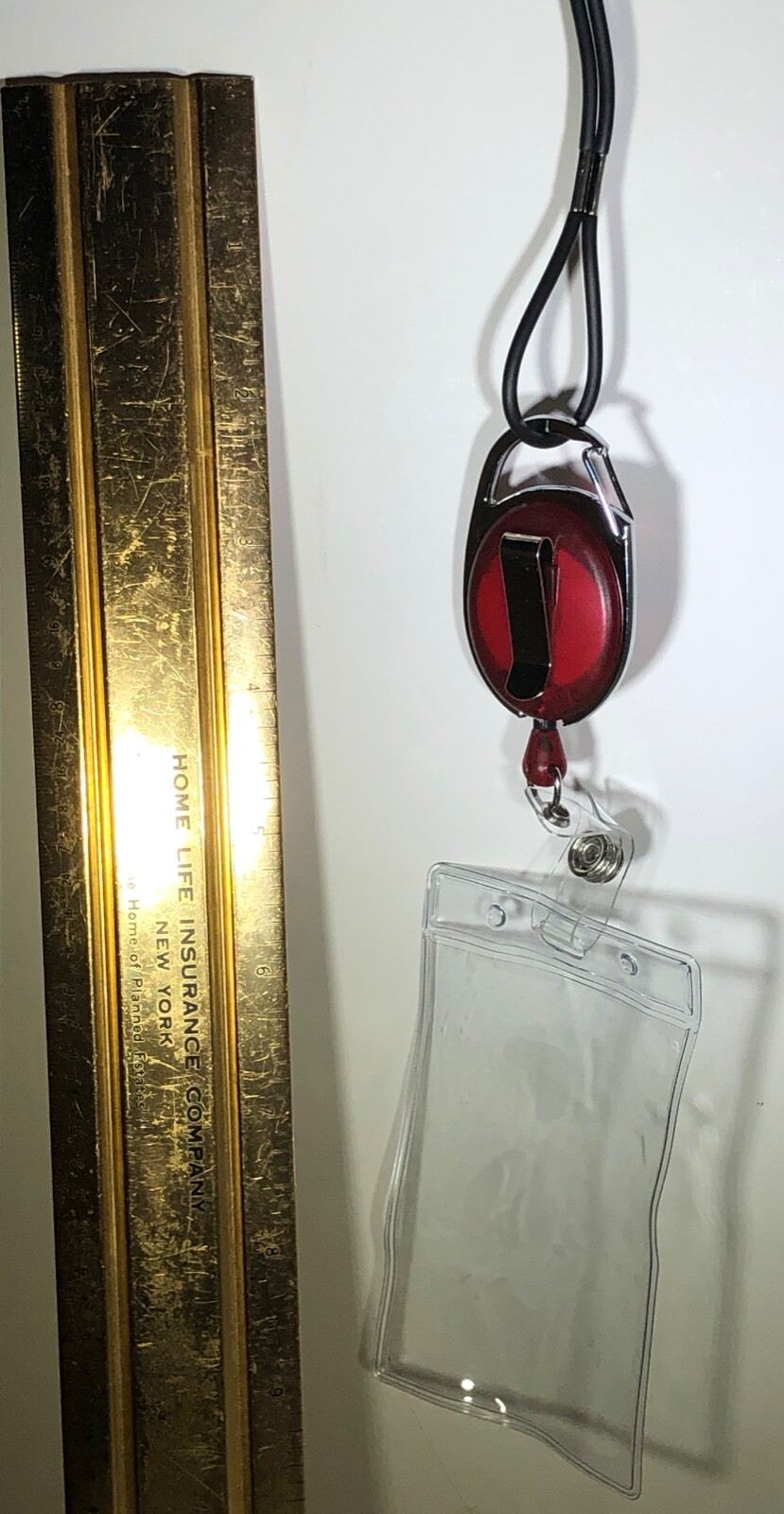 BANK OF AMERICA RETRACTABLE CARABINER BELT CLIP IDENTIFICATION HOLDER KEYRING