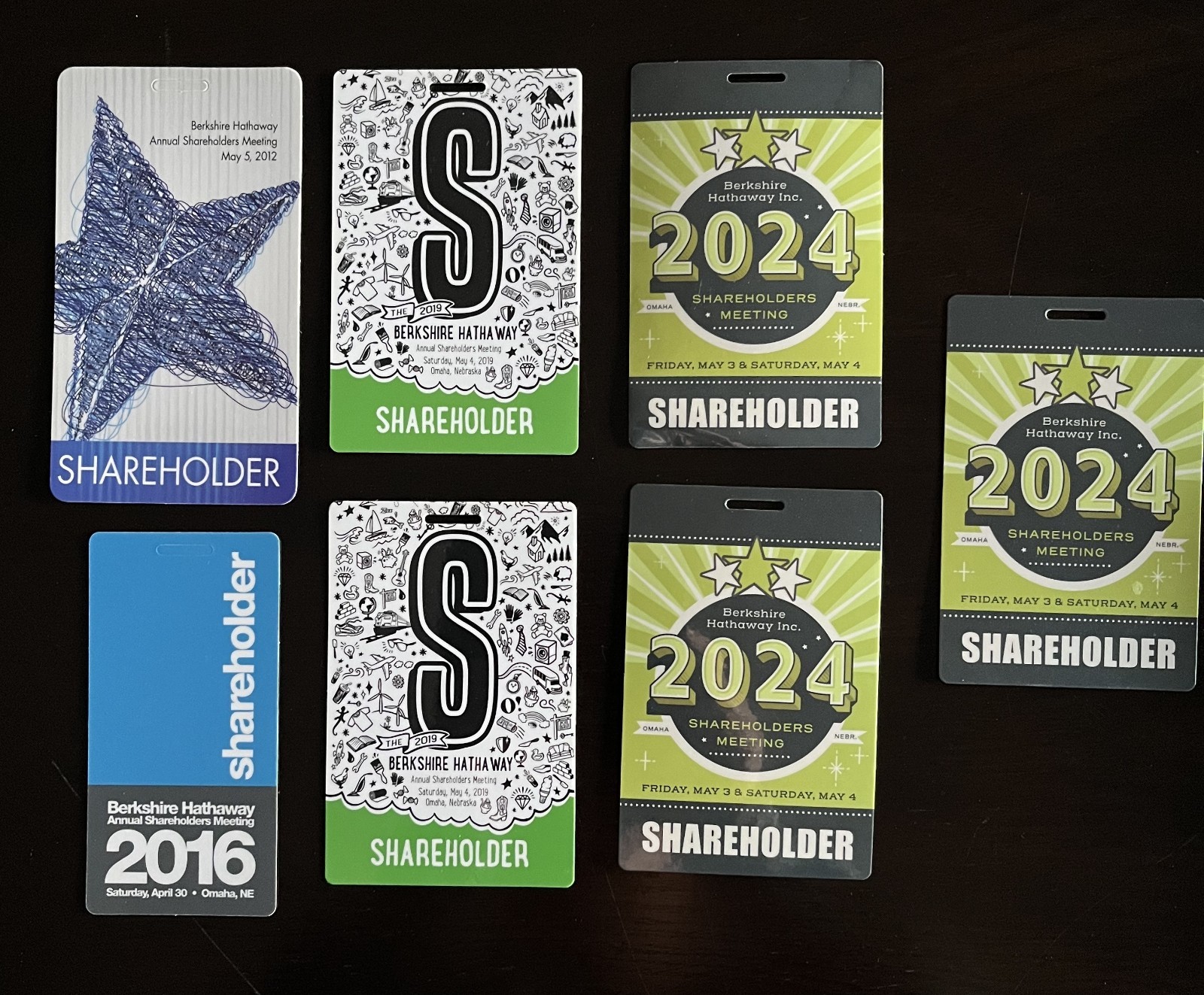 7 Berkshire Hathaway Annual Shareholder Meeting Credential Passes Warren Buffett