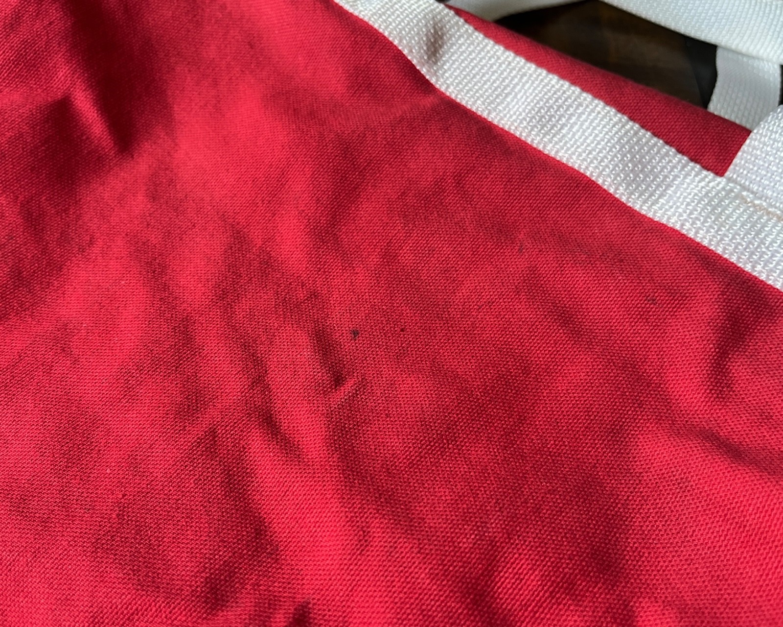 Vintage Bank of America BofA “Yes We Can!” Red Canvas Duffle Bag | 15″ Long