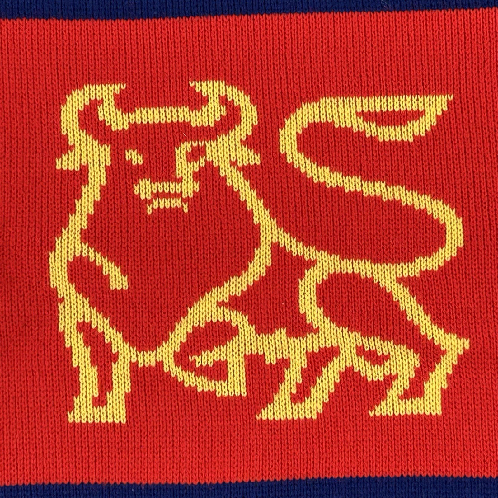 Vintage Merrill Lynch Bull Bank Logo Knit Throw Acrylic Blanket USA Made 67×56”