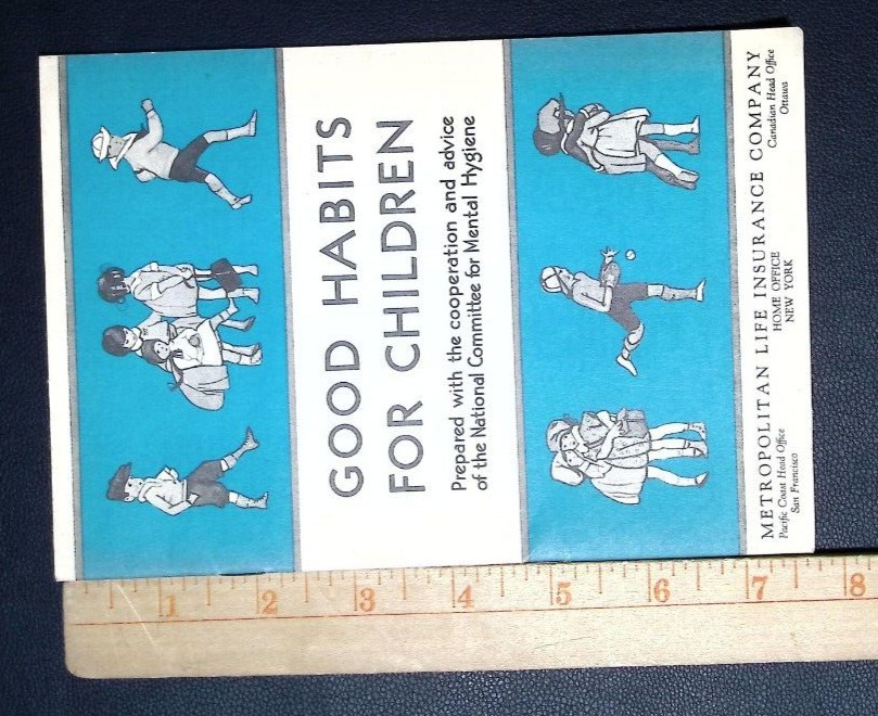 Vintage 1920s Good Habits for Children Mental Hygiene Parenting Booklet