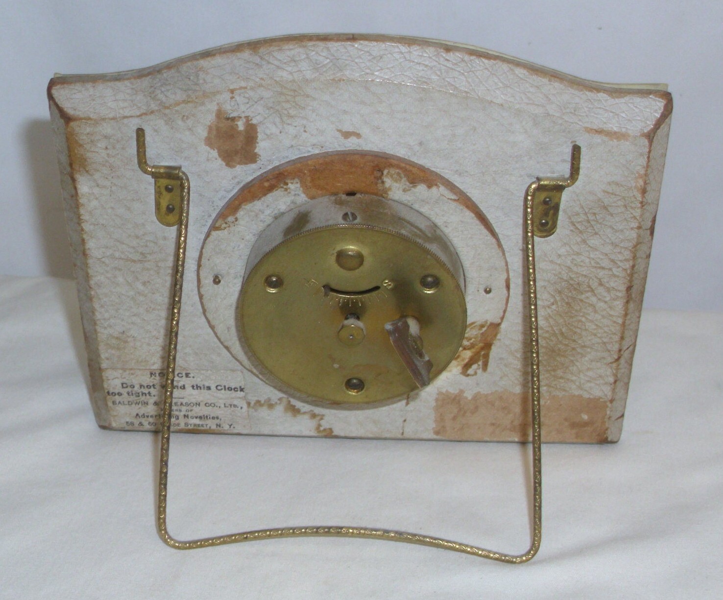 NATIONAL FIRE INSURANCE CO. CELLULOID ADVERTISING CLOCK 1920s