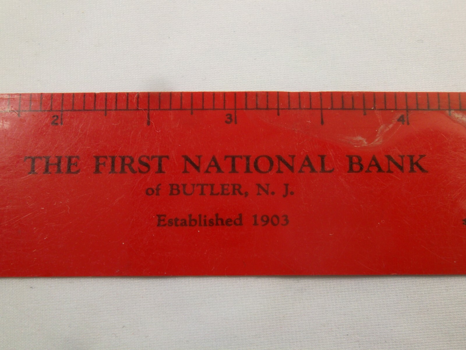 Advertising Ruler/Calendar 1956 THE FIRST NATIONAL BANK OF BUTLER NJ – Defunct