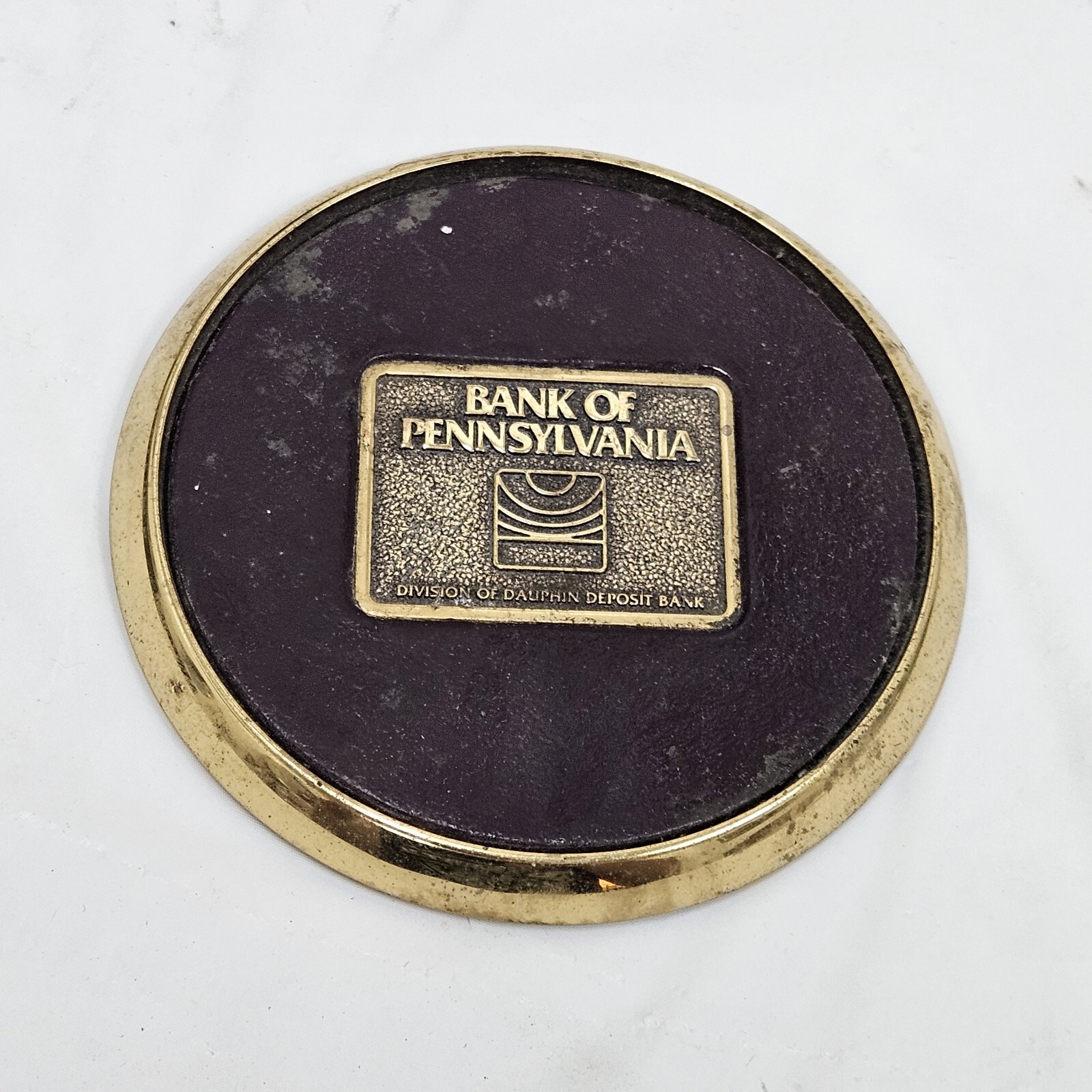 Rare Vintage Bank Of Philadelphia Advertising Coaster Divison Of Daliphin Bank