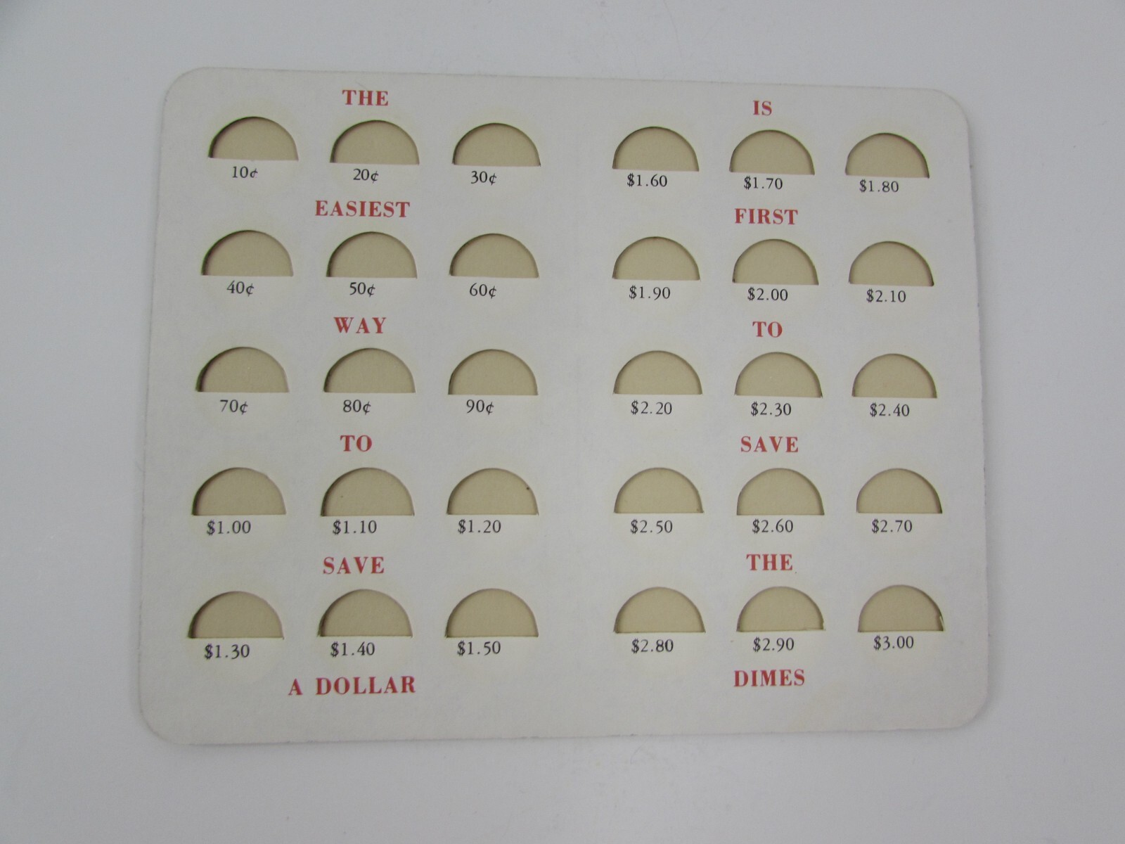 Vintage Dime Saver Card