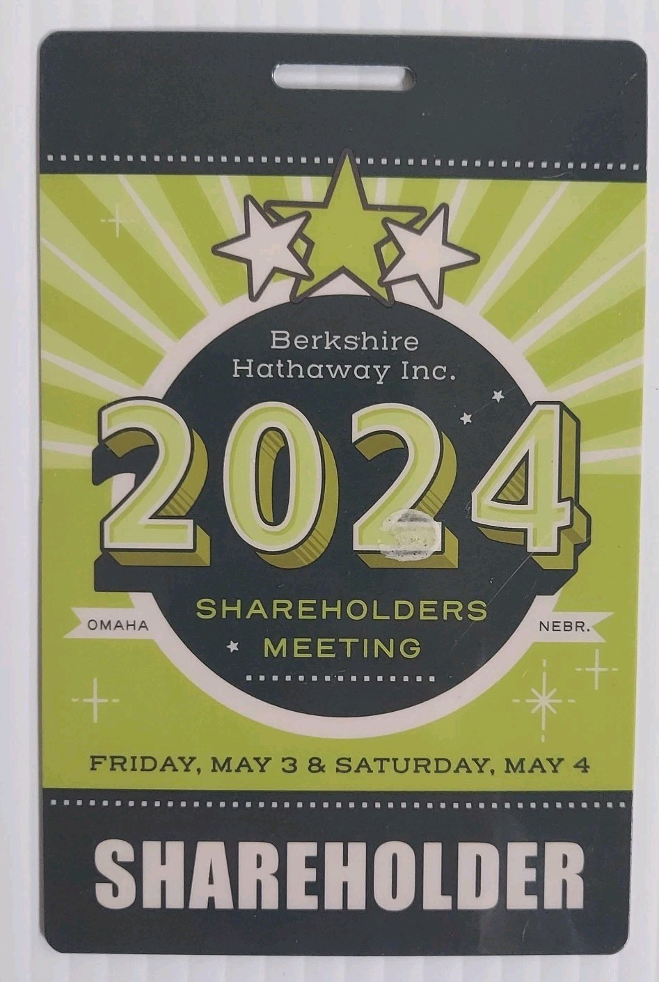 2024 Berkshire Hathaway Annual Shareholder Meeting Pass