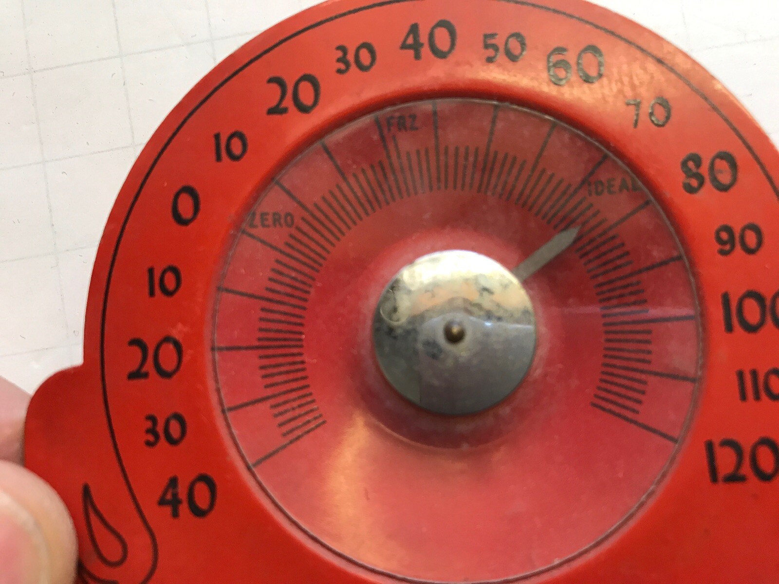 LC-DC-F Employees Of GE, Federal Credit Union Vintage Tin Thermometer