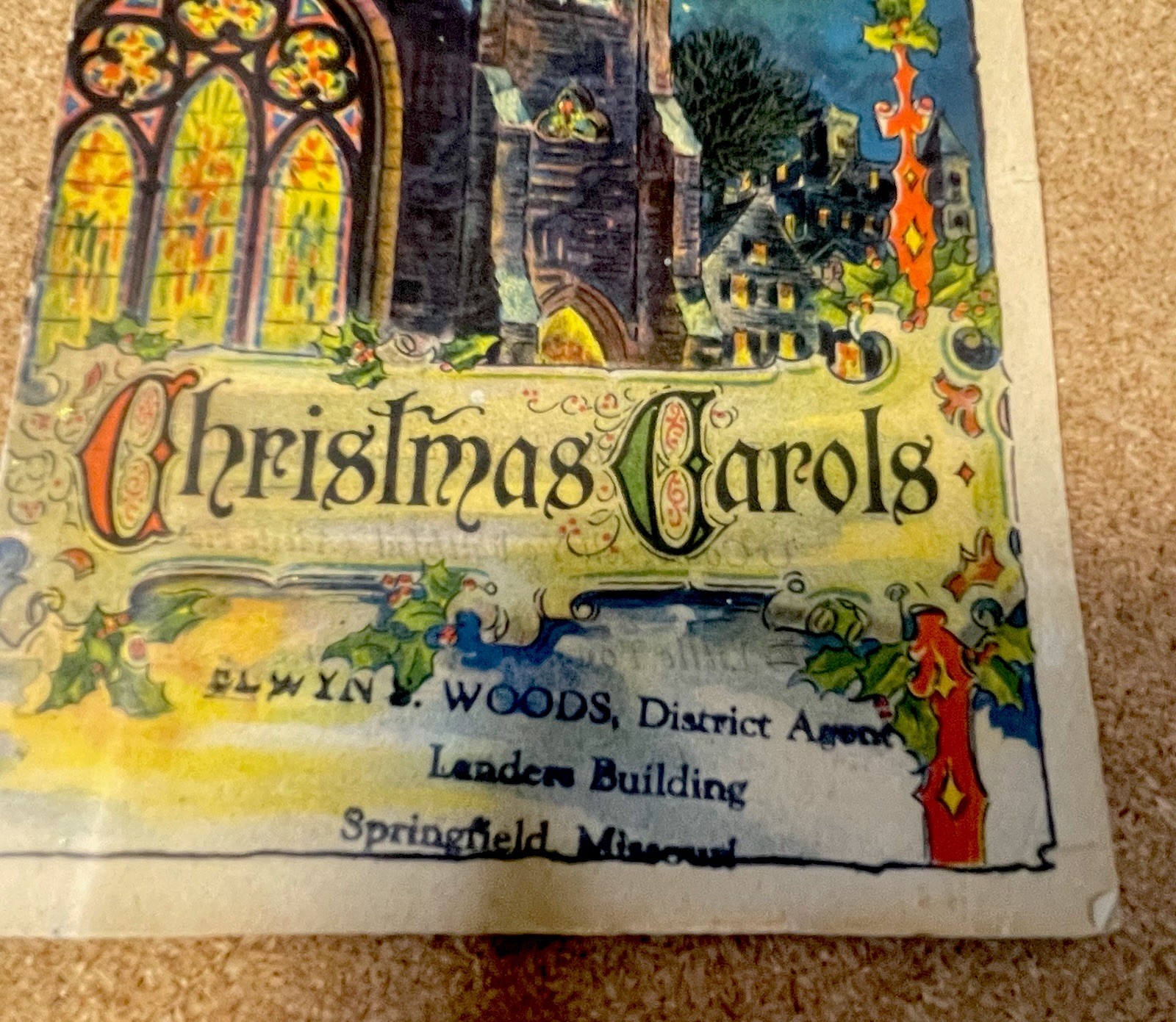 Christmas Carols Booklet Presented by John Hancock Insurance Company Vintage
