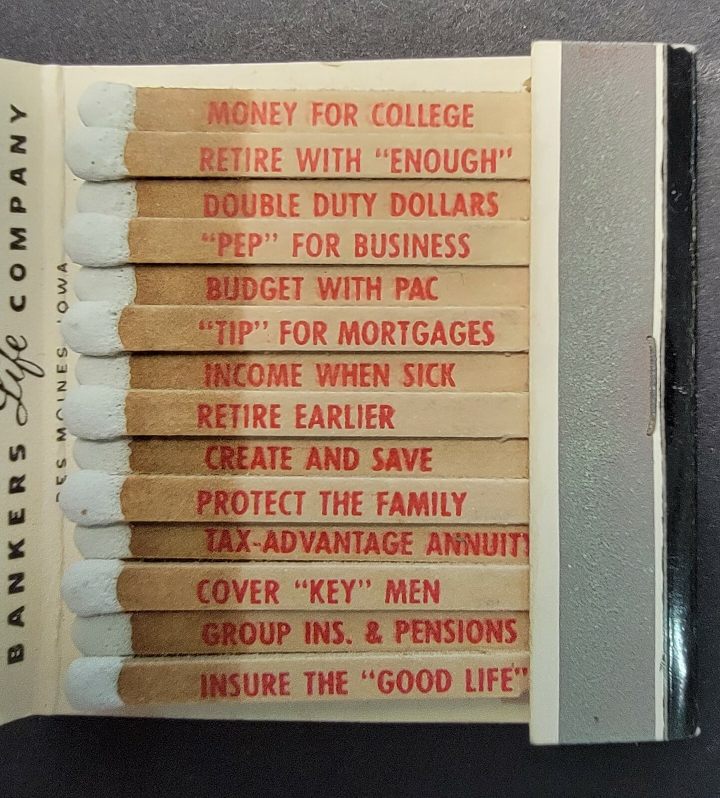 VINTAGE BANKERS LIFE CO. DES MOINES IOWA NBC TODAY SHOW HUGH DOWNS