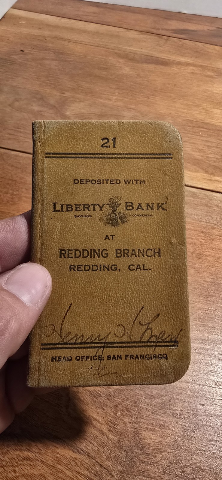 1920s Leather Bound Bank Passbook