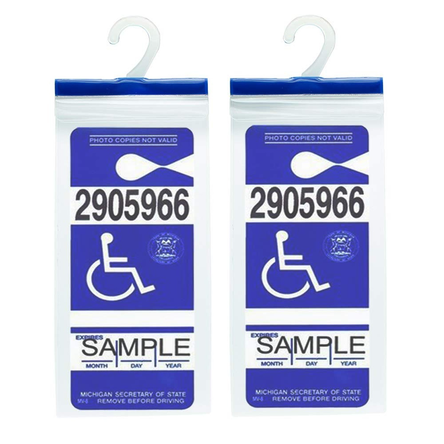 Handicap Parking Placard Holder – Disabled Parking Permit Holder Hanger Sleev…
