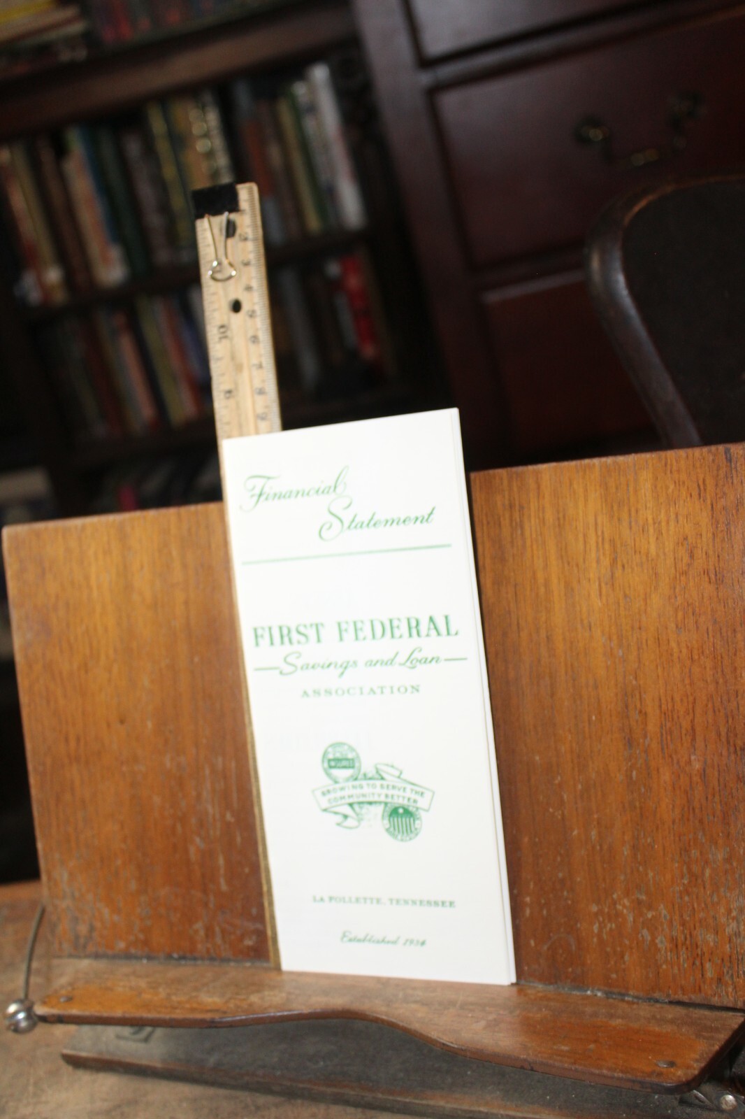 Vintage 1973 Financial Statement First Federal Savings & Loan LaFollette TN