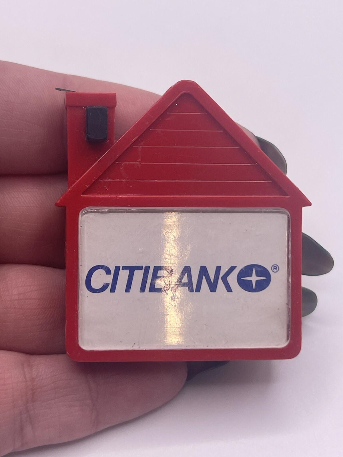 RARE Red House CITIBANK Bank Retracable Ruler Promotional Novelty Collectible