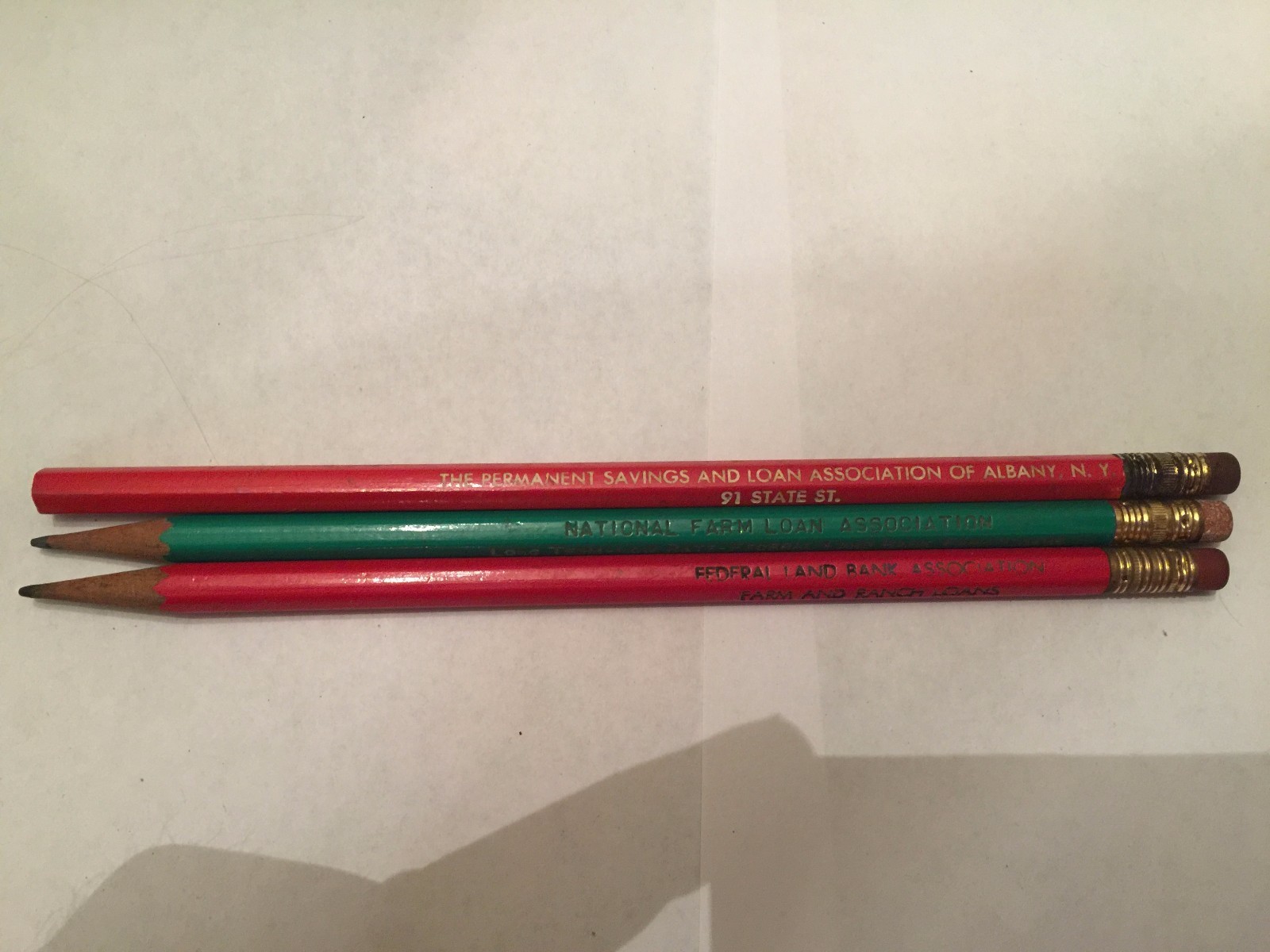Vintage Banking Advertising Pencil Lot of 3