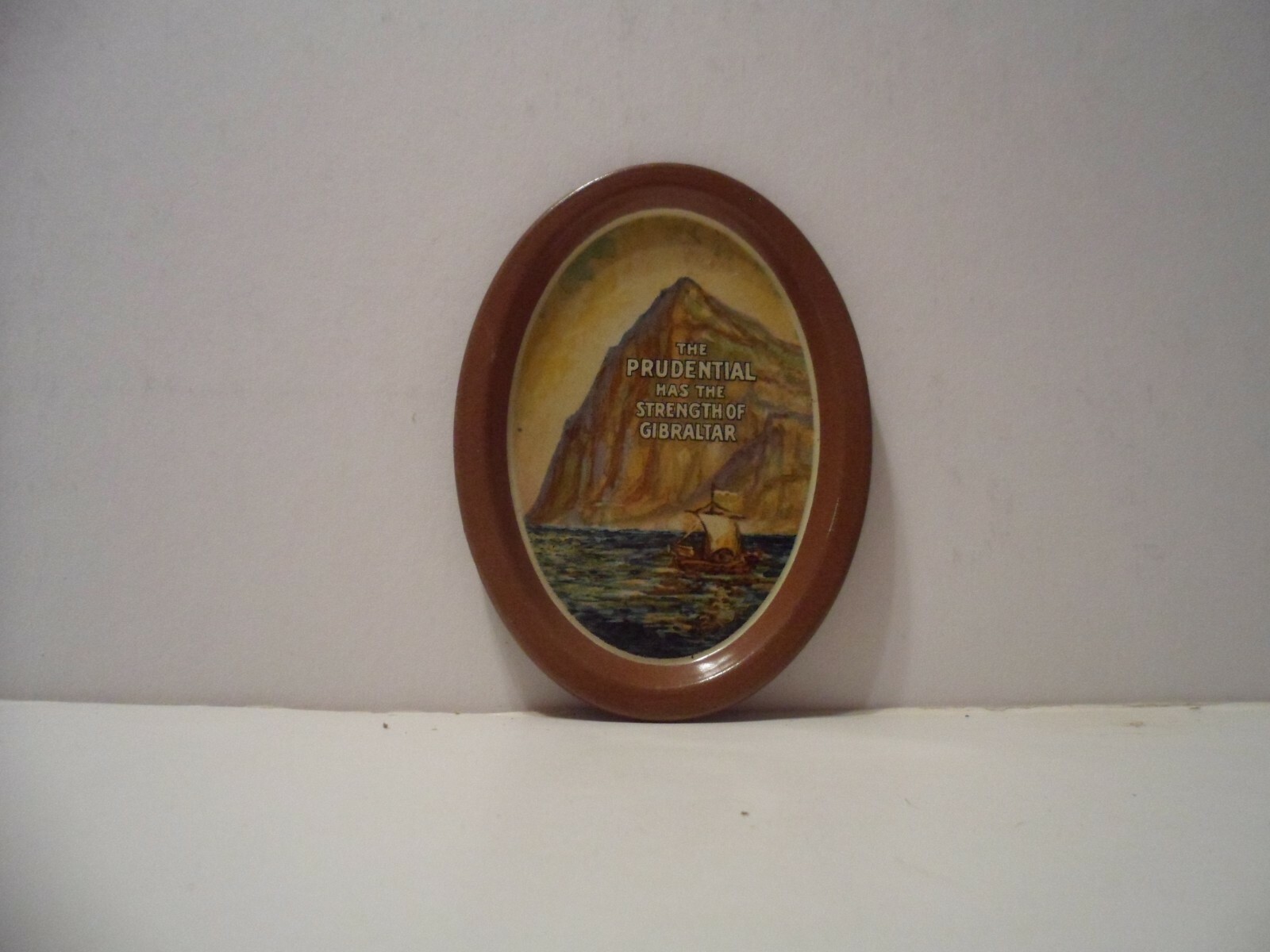 SMALL TIP TRAY “ROCK OF GIBRALTER” ADVERTISING PRUDENTIAL INSURANCE COMPANY