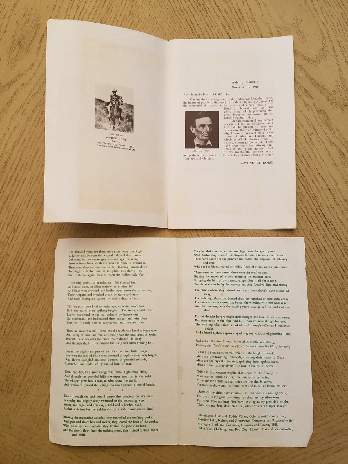 RARE 1970s Saga of the Sierra History Booklets Central CA Federal Savings Bank