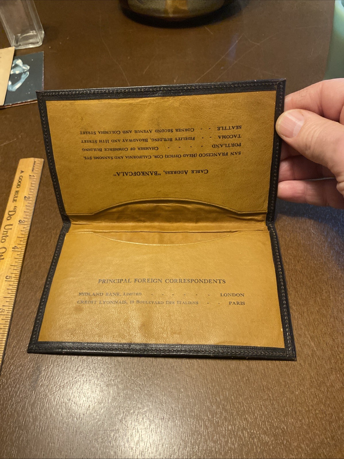 Vintage 1920’s Bank of California Seattle Wa Leather Account Book Passbook