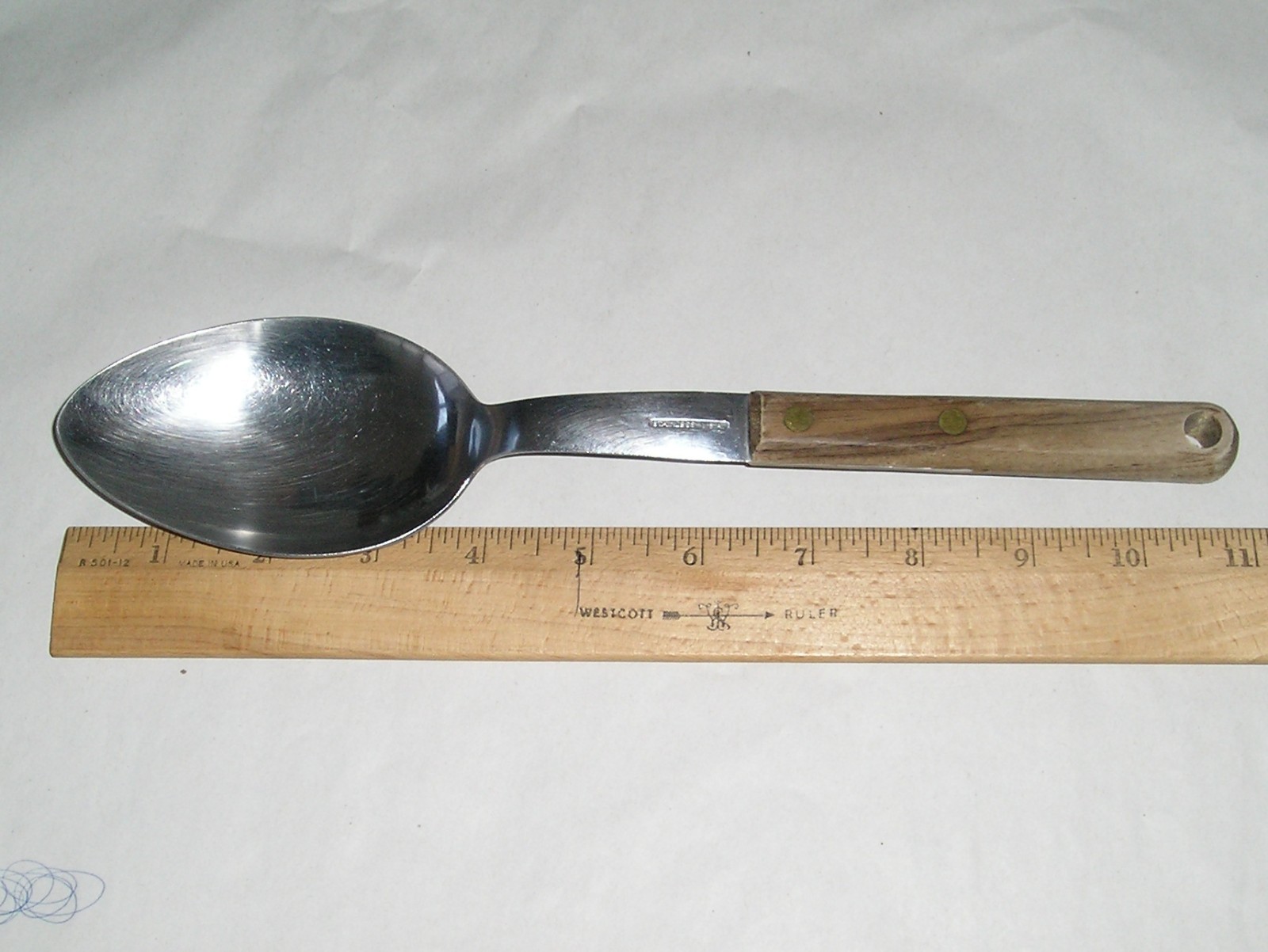 Federal Land Bank Association Large Serving Spoon – Raised Lettering – 11″ Long