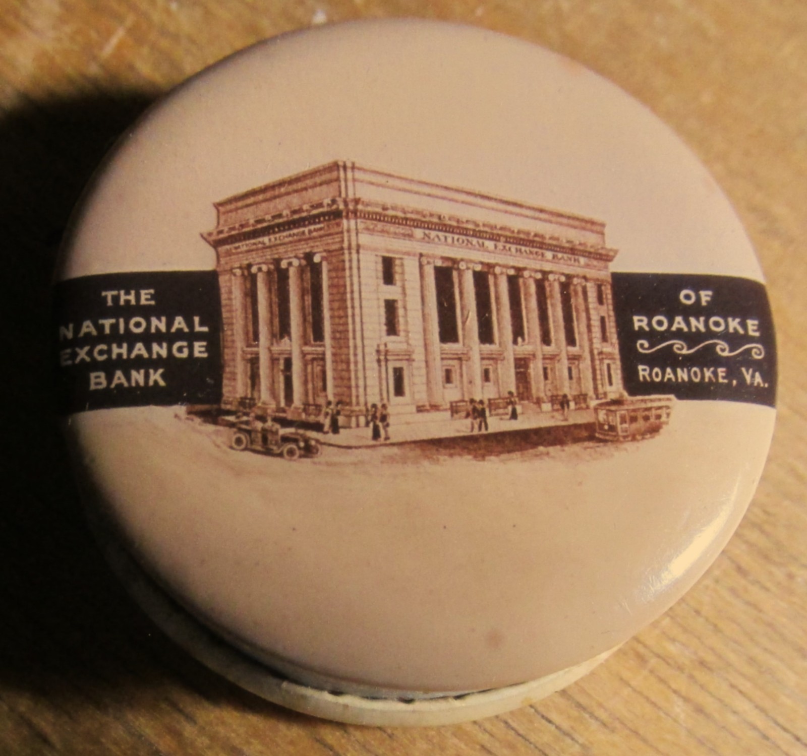 Vintage Celluloid Advertising Tape Measure The National Exchange Bank Of Roanoke